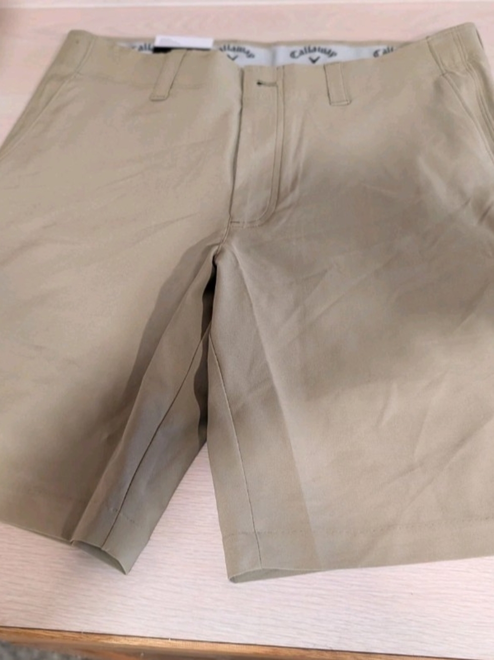 Callaway Men’s Opti-Dri Performance Golf Shorts — Light Khaki - Size 32